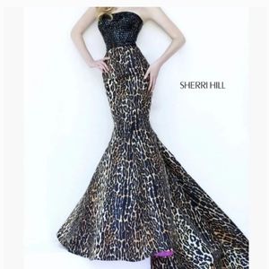 Sherri hill Leopard mermaid 6